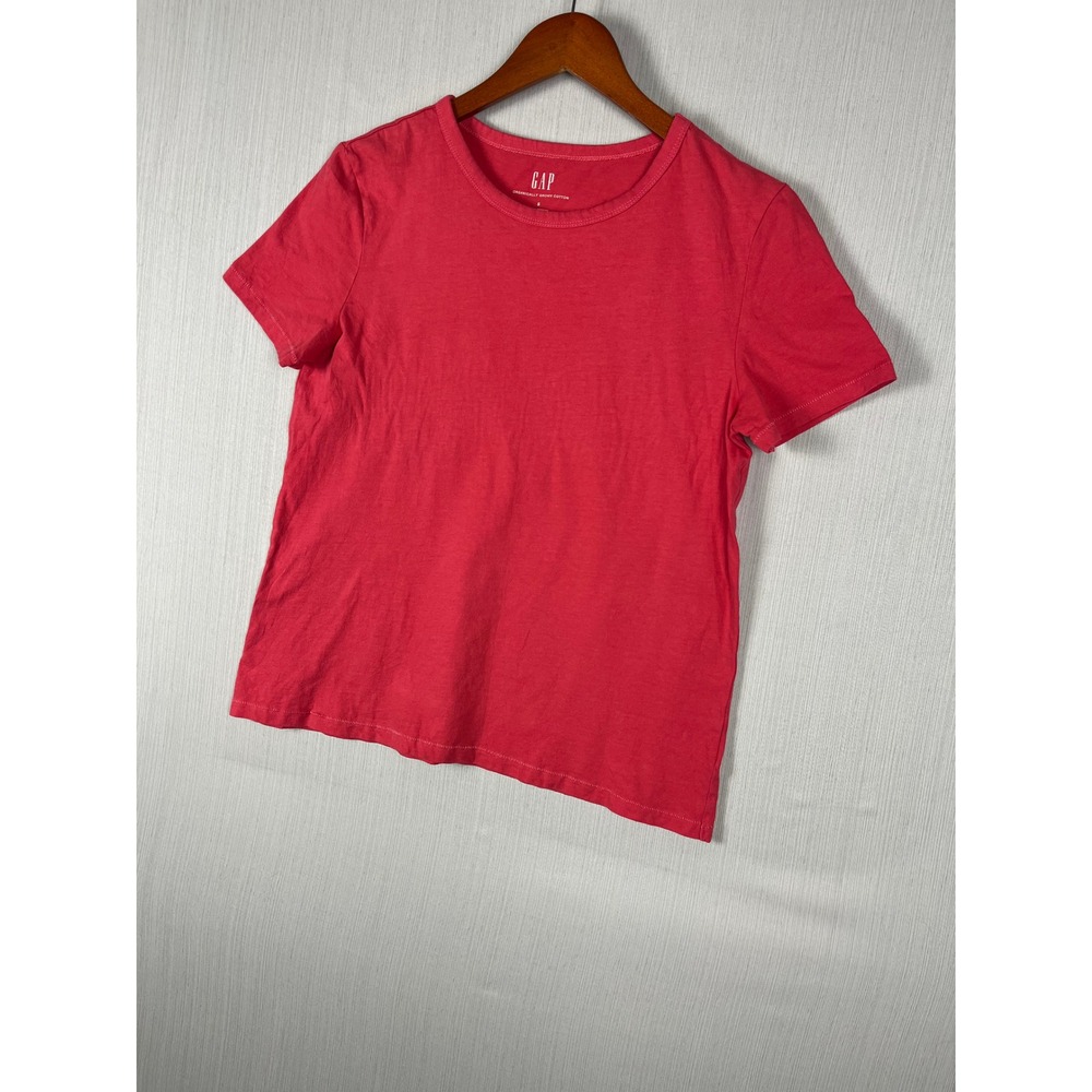 Gap‎ Organic Cotton T-Shirt Womens S Hot Pink Crew Neck Short Sleeve Basic